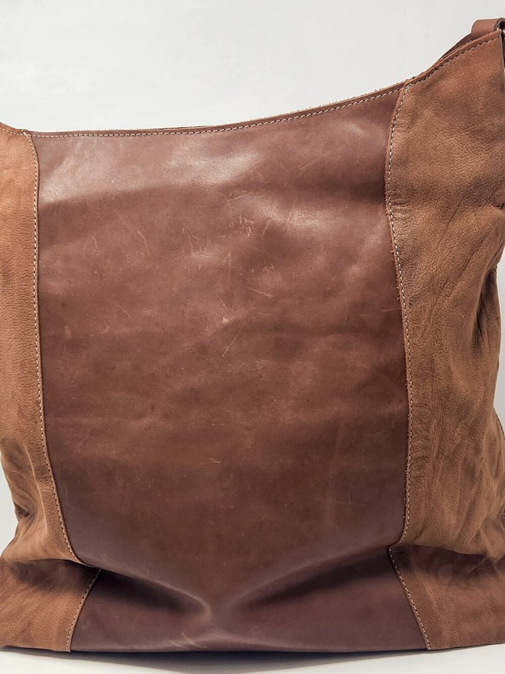 New Florence Leather Market large brown Italian leather tote